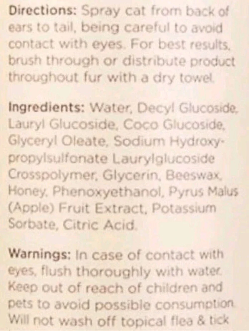 *NEW*Burt's Bees Natural Waterless Dry Shampoo For Cats With Apple & Honey 10 oz